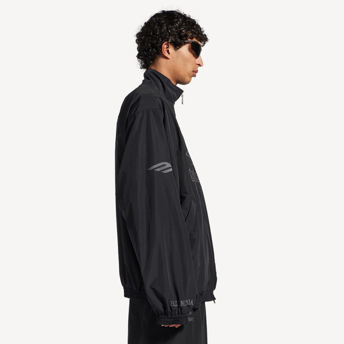Balenciaga Men's 3b Football Tracksuit Jacket Football Baggy Sweatpants in Black #381569