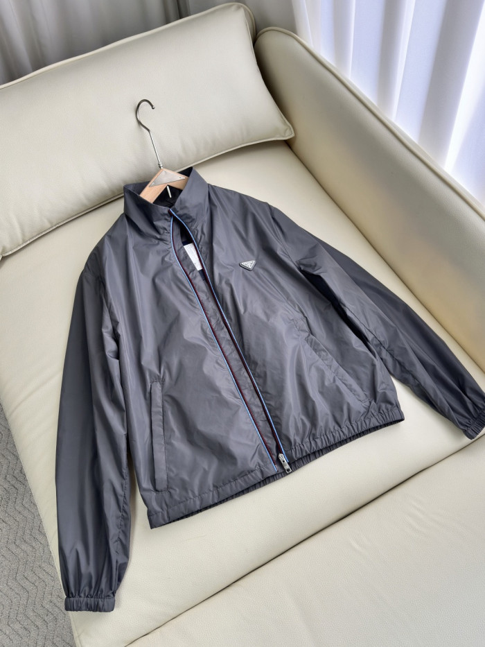 PRADA Iron Gray light Blue Re-nylon Jacket #381474