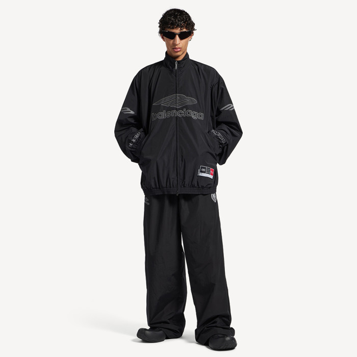 Balenciaga Men's 3b Football Tracksuit Jacket Football Baggy Sweatpants in Black #381569