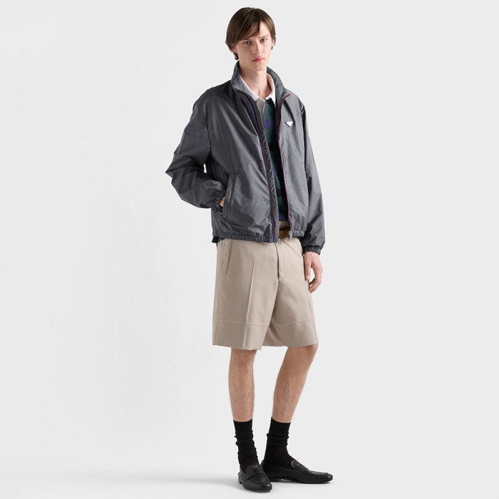 PRADA Iron Gray light Blue Re-nylon Jacket #381474