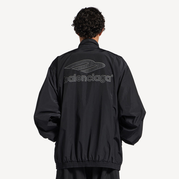 Balenciaga Men's 3b Football Tracksuit Jacket Football Baggy Sweatpants in Black #381569