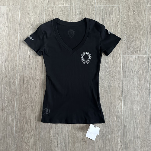 Chrome Hearts V-neck Printed Short Sleeves #381573