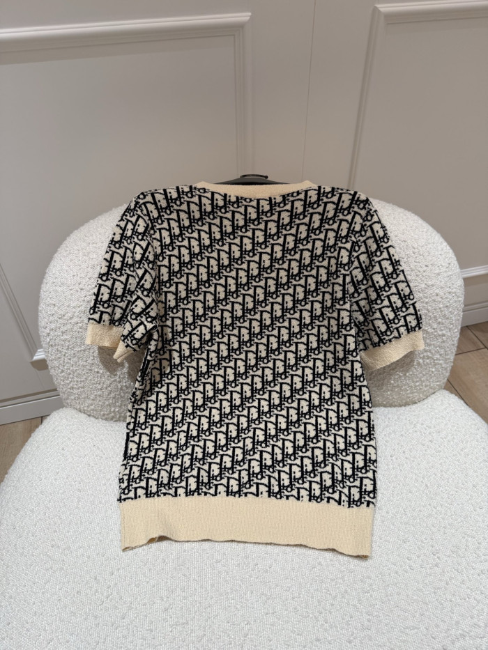 Dior Oblique Knitted Short Sleeves #381596