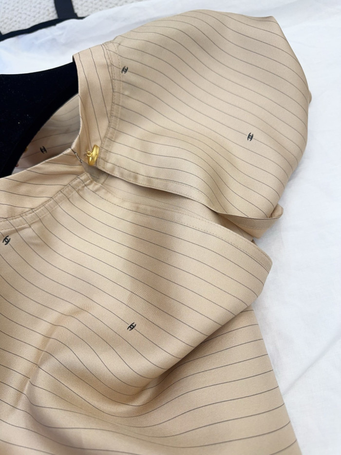 Chanel Champagne Silk Shirt #381585