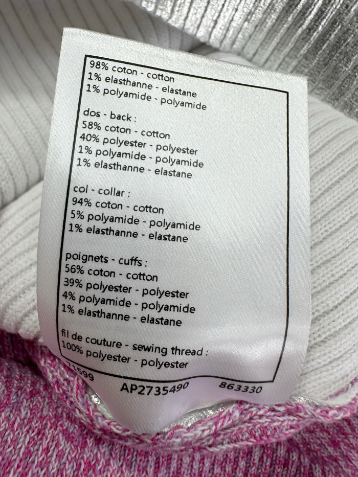 Chanel Top Qualitu Version Cotton Silver Vest#381749