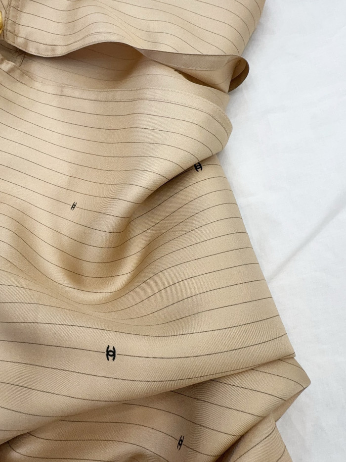 Chanel Champagne Silk Shirt #381585