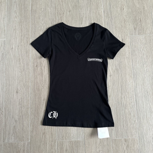 Chrome Hearts V-neck Cotton Short Sleeves #381614