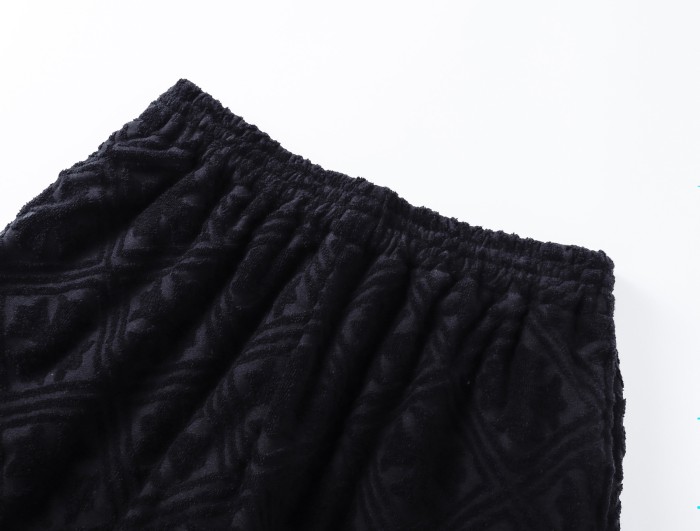 Chrome Hearts Cannes Cross Pattern Terry Elastic Casual Shorts #381940