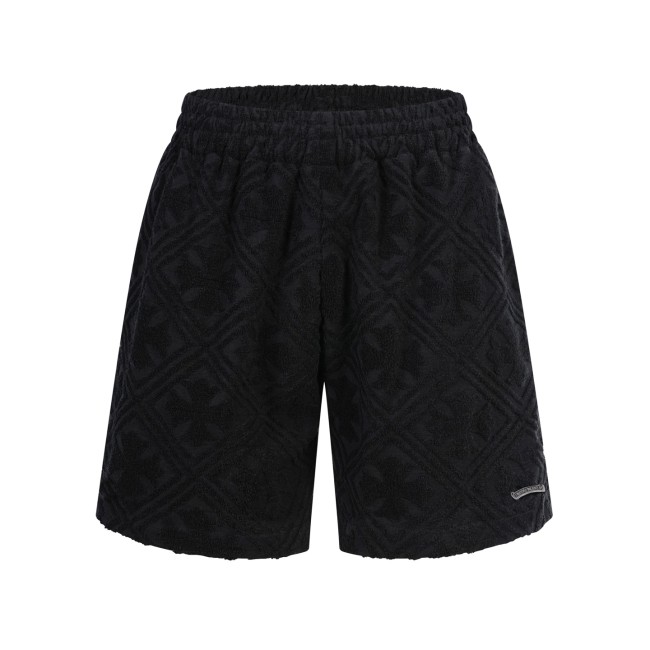 Chrome Hearts Cannes Cross Pattern Terry Elastic Casual Shorts #381940