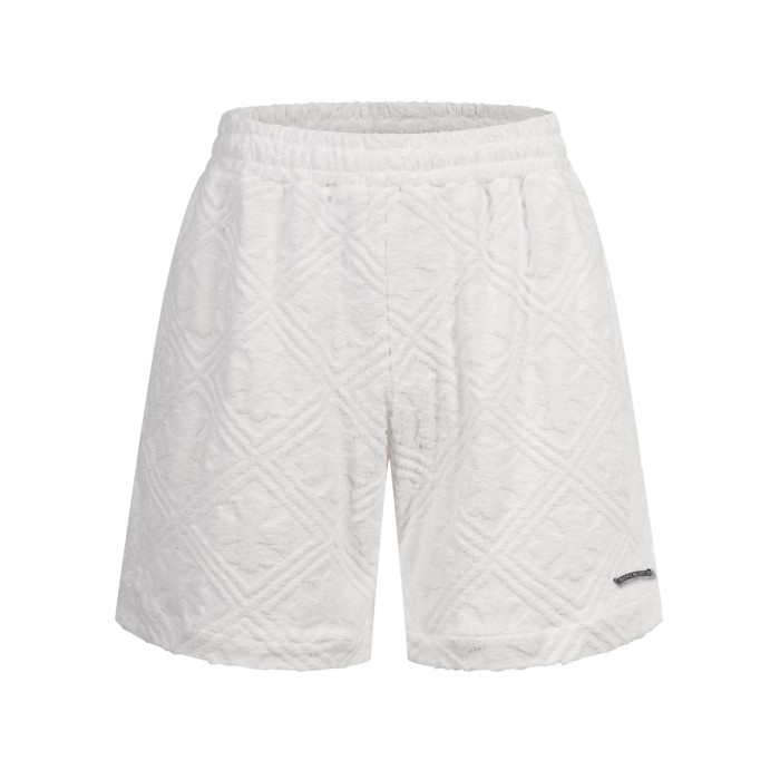 Chrome Hearts Cannes Cross Pattern Terry Elastic Casual Shorts #381940