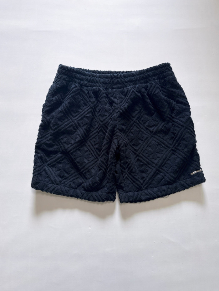 Chrome Hearts Cannes Cross Pattern Terry Elastic Casual Shorts #381940
