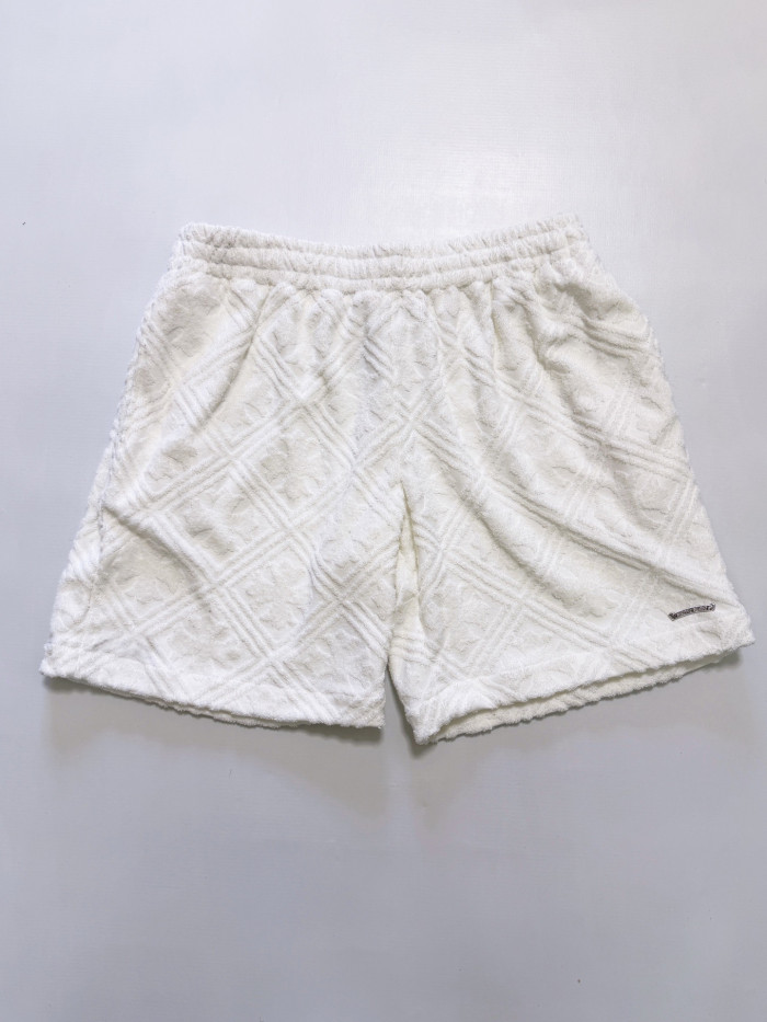 Chrome Hearts Cannes Cross Pattern Terry Elastic Casual Shorts #381940