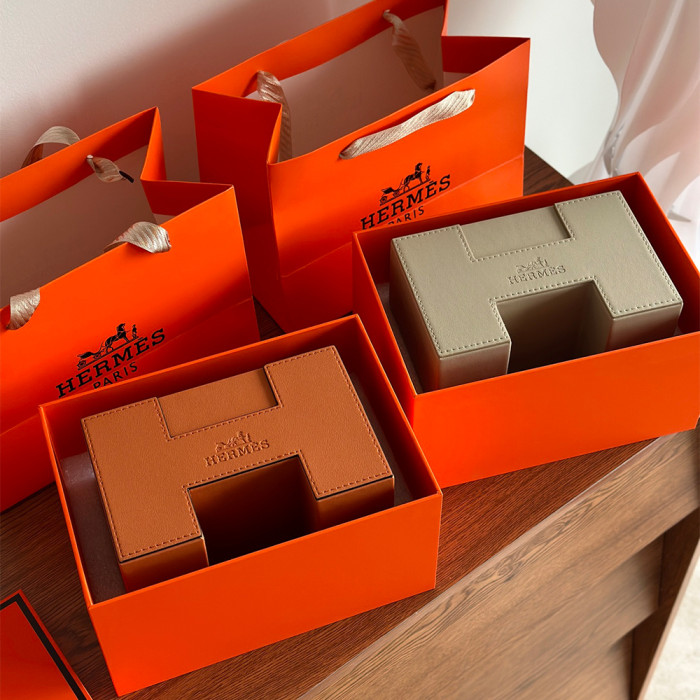 Hermès Genuine Leather Tissue Box#382075