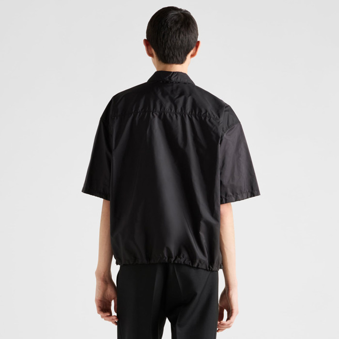 PRADA Black Short-sleeve Light Re-nylon Shirt #382086