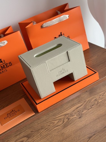 Hermès Genuine Leather Tissue Box#382075
