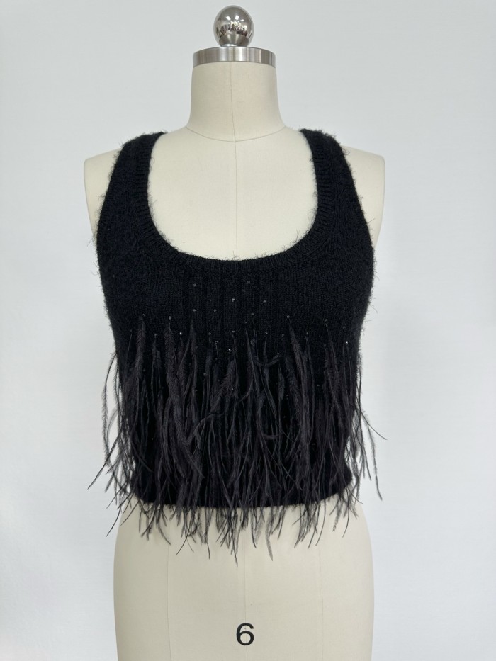 Chanel Top-quality Version Feather Vest #316257