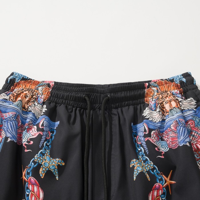 VERSACE Coral Theatre Silk Shorts #382220