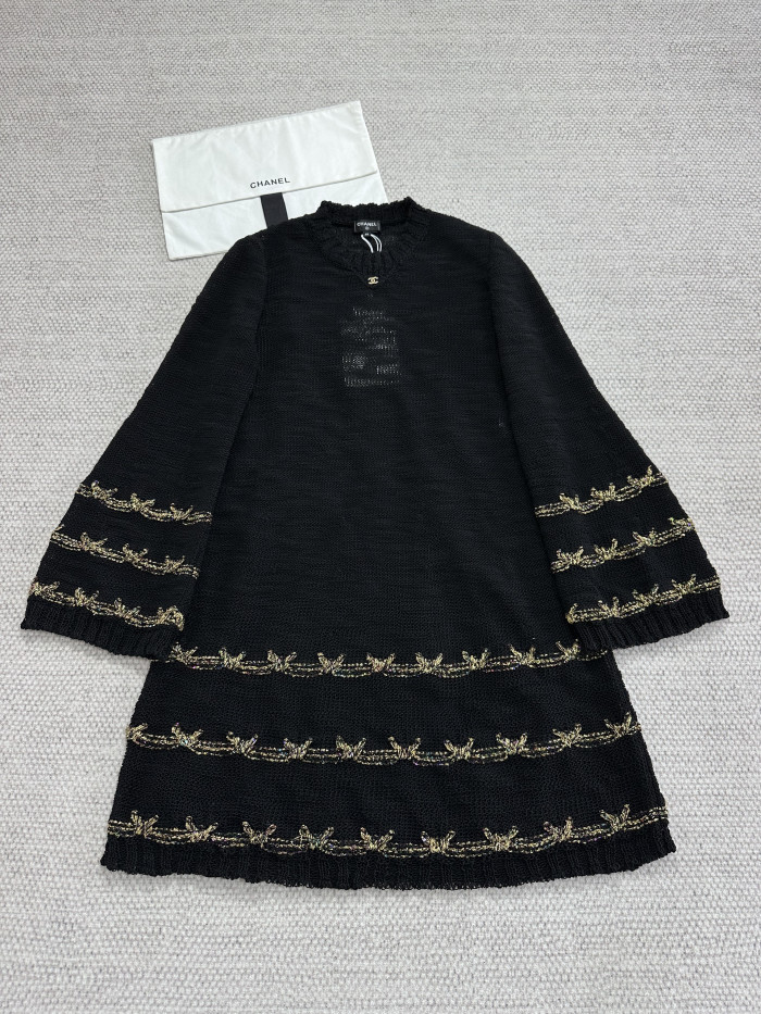 Chanel Gold Thread Dress #330297