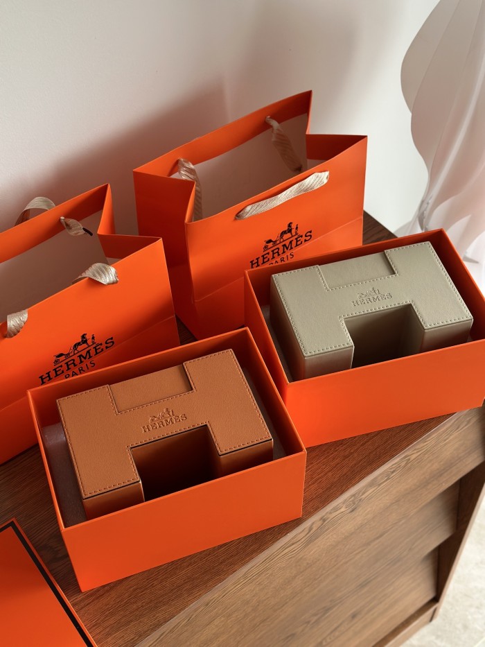 Hermès Genuine Leather Tissue Box#382075