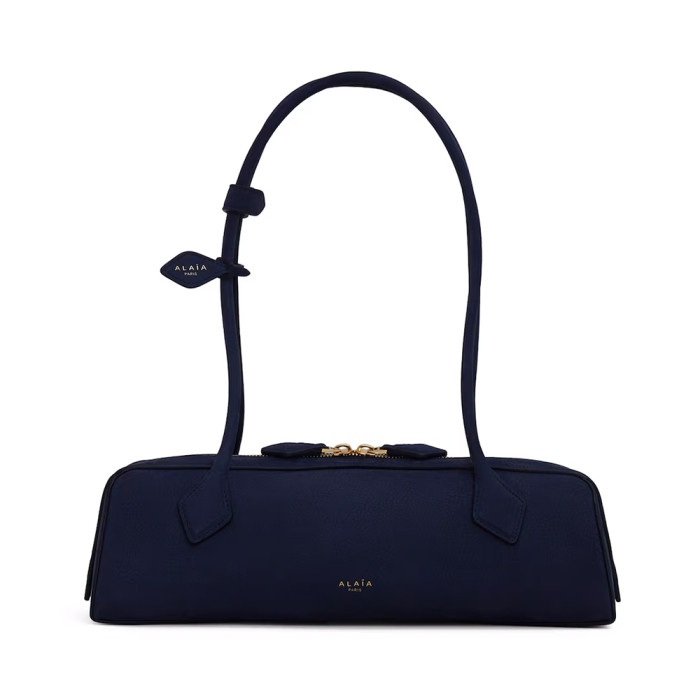 Alaïa Raspberry Le Teckel Medium Bag in Nubuck #320545