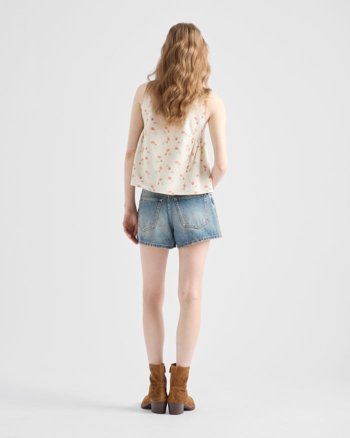 PRADA Navy Denim Shorts #382443
