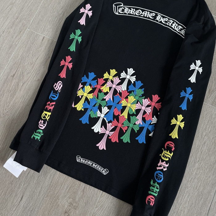 Chrome Hearts Rainbow Phantom Cross Long-sleeved T-shirt #382345