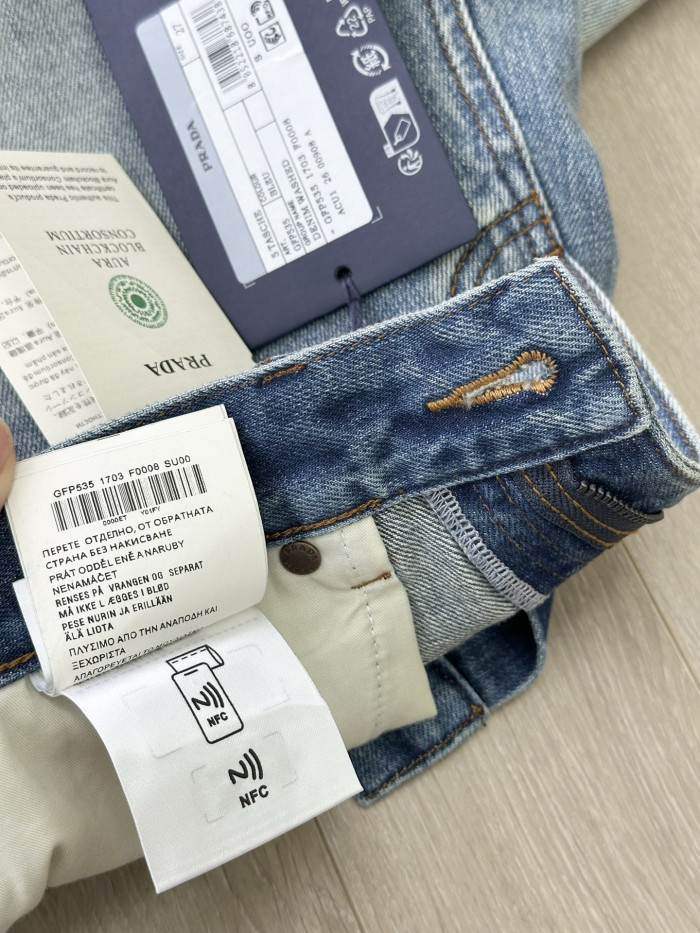 PRADA Navy Denim Shorts #382443