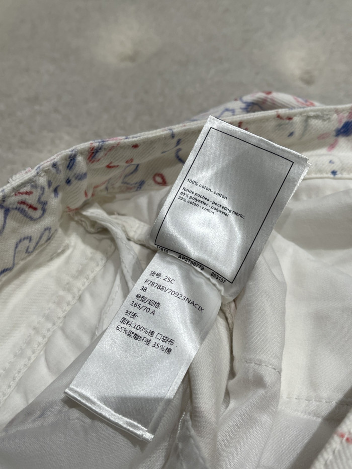 Chanel Painted Fish Wide Leg Pants #379139