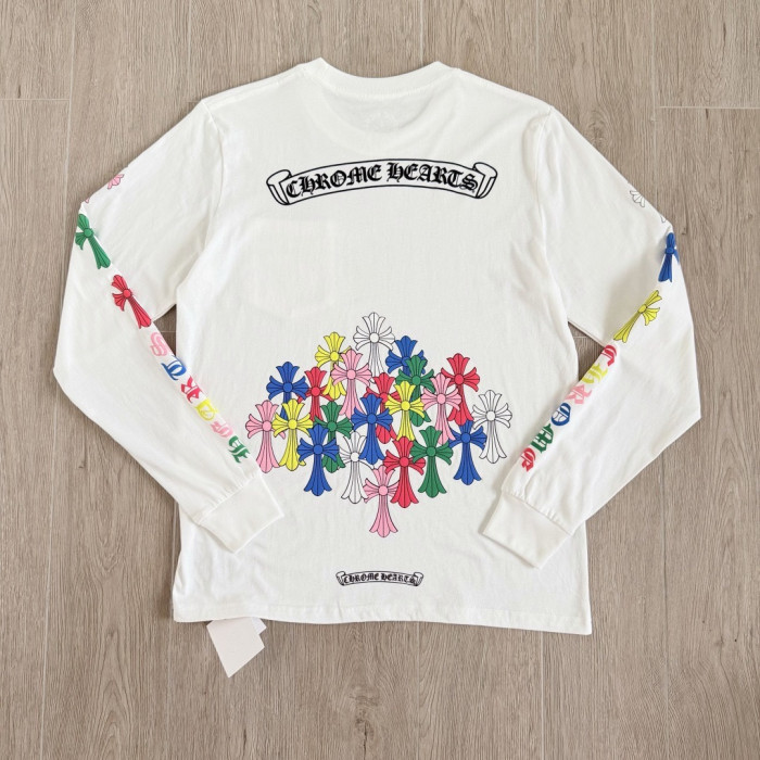 Chrome Hearts Rainbow Phantom Cross Long-sleeved T-shirt #382345