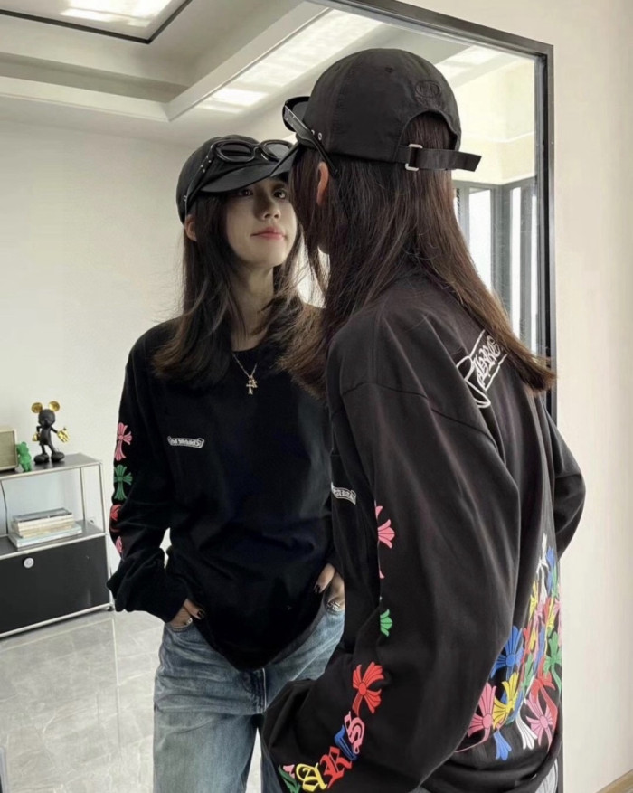 Chrome Hearts Rainbow Phantom Cross Long-sleeved T-shirt #382345
