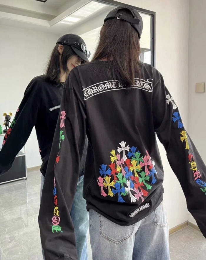Chrome Hearts Rainbow Phantom Cross Long-sleeved T-shirt #382345