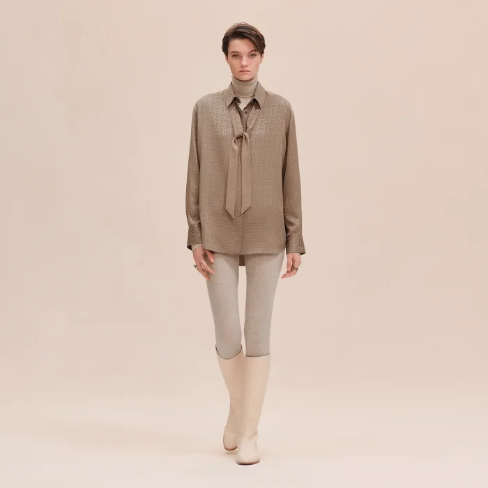 Hermès Mosaique Ascot Collar Shirt Pants #382336