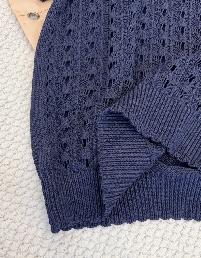 MiuMiu Navy Cotton Polo Shirt #382341