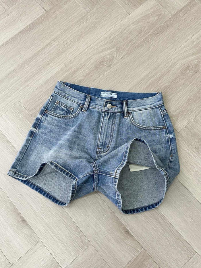 PRADA Navy Denim Shorts #382443