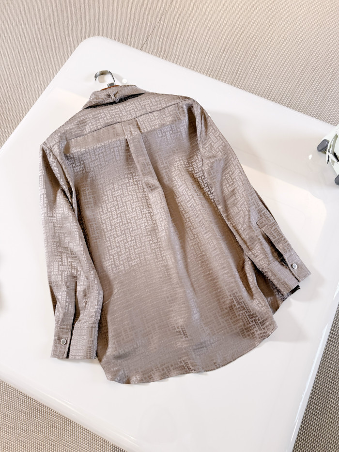 Hermès Mosaique Ascot Collar Shirt Pants #382336