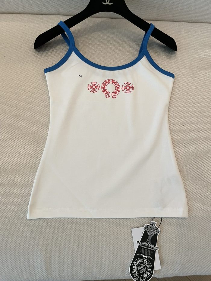 Chrome Hearts Contrasting Horseshoe Scroll Print Vest Suspender #382825