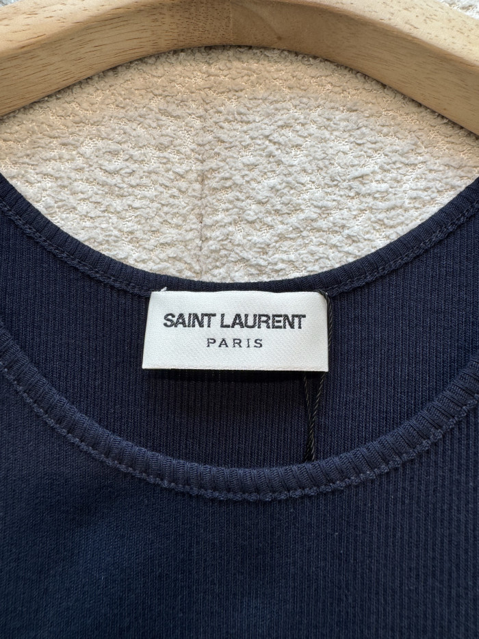 Saint Laurent CASSANDRE Tank Top in Ribbed Cotton Jersey #382618