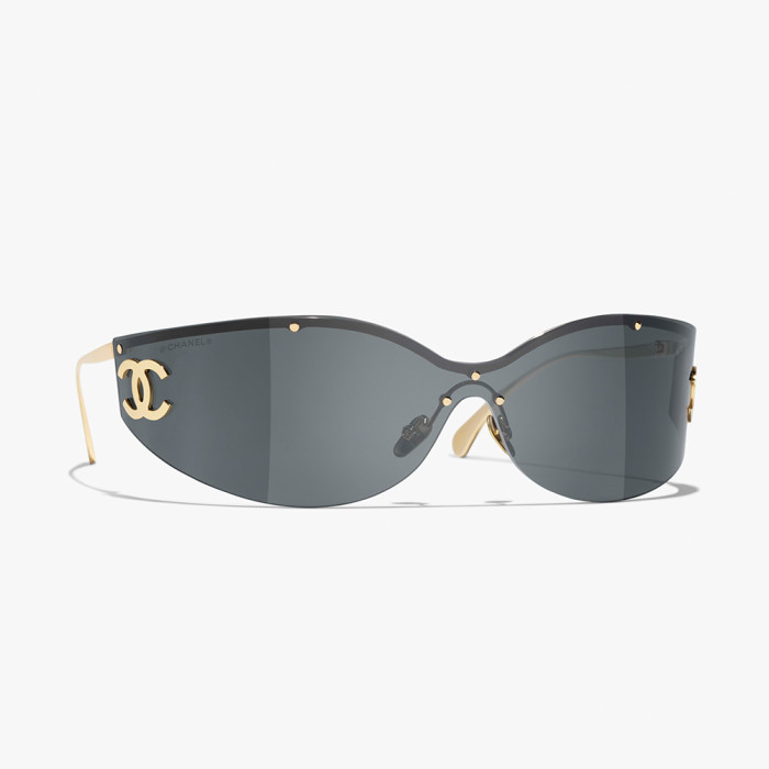 CHANEL Sunglasses Shield Sunglasses Metal #382452