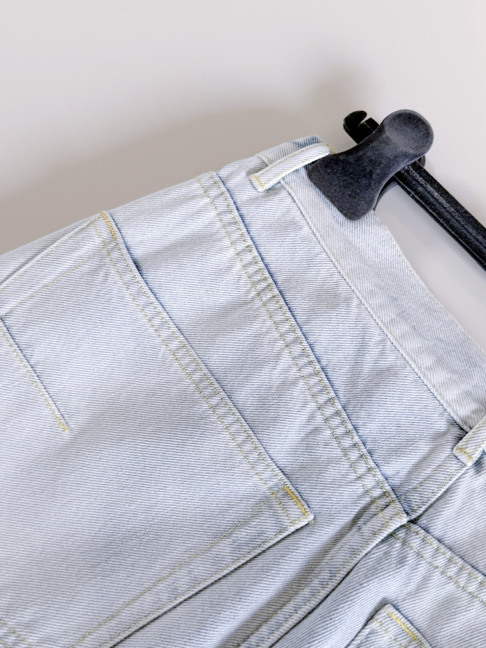 DIOR Flared Jeans Light Blue Stonewashed Cotton Denim #382814