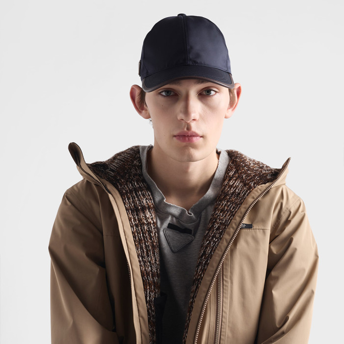 PRADA Black Prada Speedrock Re-nylon Baseball Cap #382804