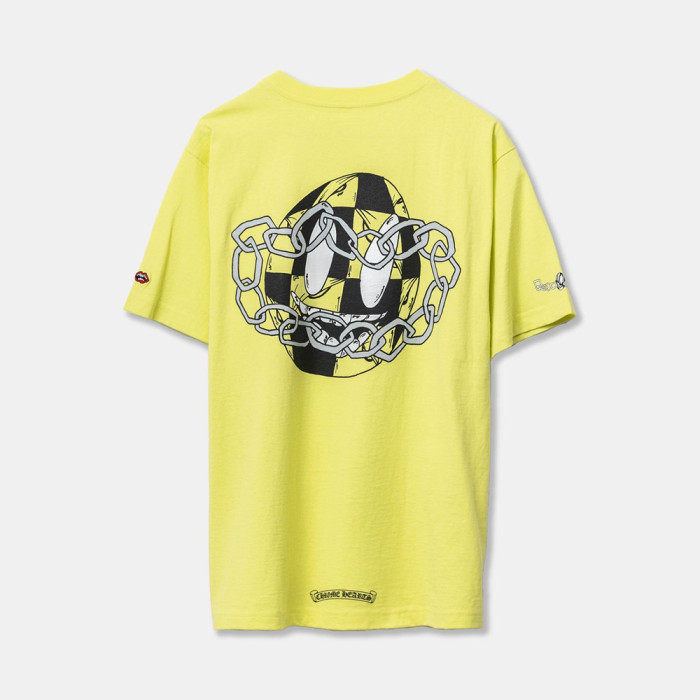 Chrome Hearts Neon Yellow Chrome Hearts x Matty Boy Chain Face T-Shirt #382666