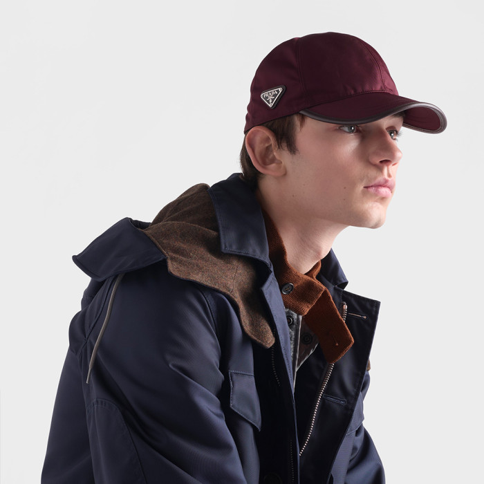 PRADA Black Prada Speedrock Re-nylon Baseball Cap #382804