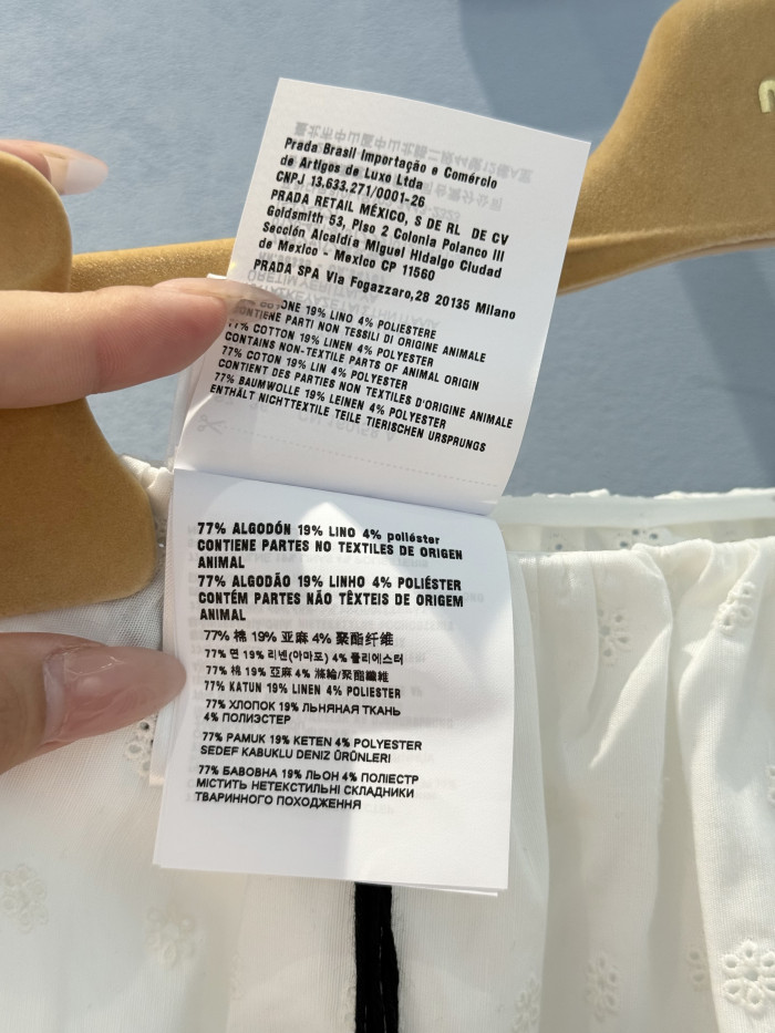 MiuMiu White Slubbed Eyelet Poplin Skirt #382548
