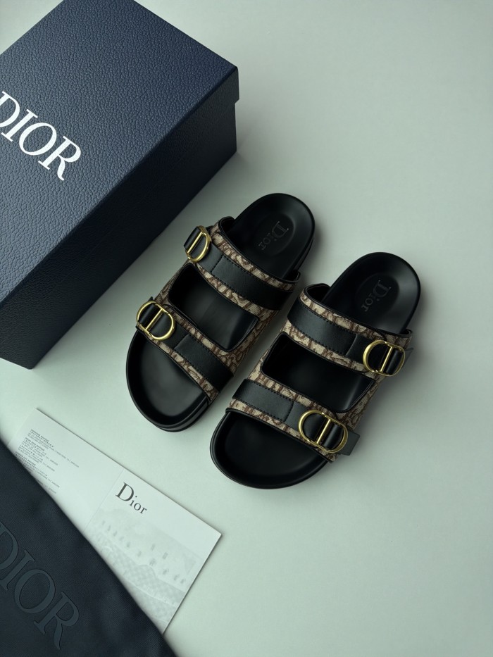 DIOR Dior Aqua Sandal Beige and Black Dior Oblique Jacquard #382615