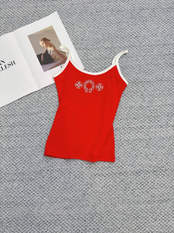 Chrome Hearts Contrasting Horseshoe Scroll Print Vest Suspender #382825