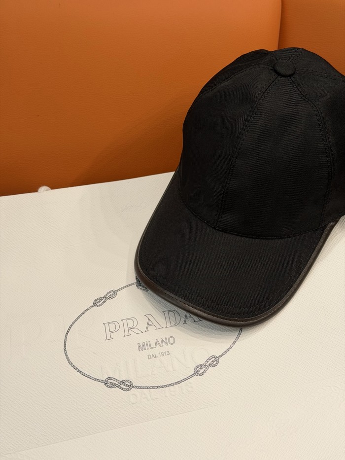 PRADA Black Prada Speedrock Re-nylon Baseball Cap #382804