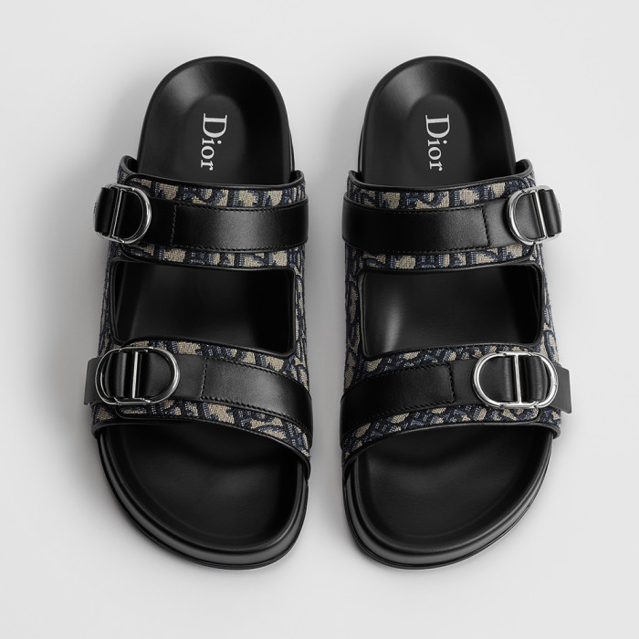 DIOR Dior Aqua Sandal Beige and Black Dior Oblique Jacquard #382615