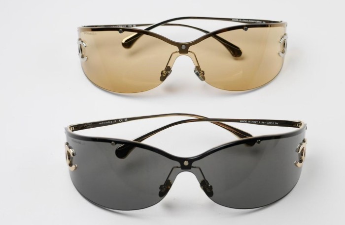 CHANEL Sunglasses Shield Sunglasses Metal #382452