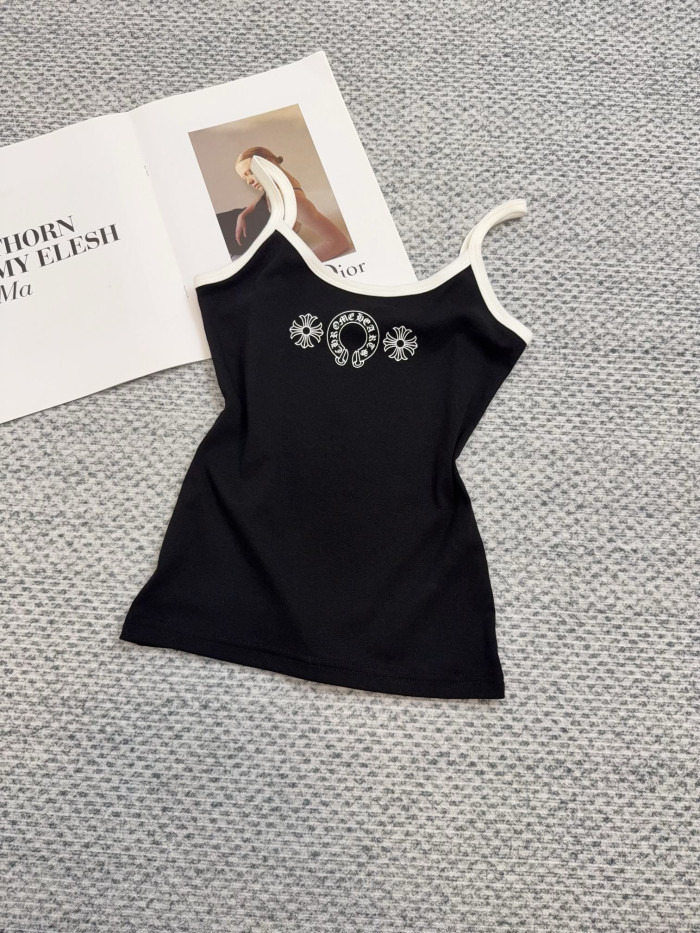 Chrome Hearts Contrasting Horseshoe Scroll Print Vest Suspender #382825