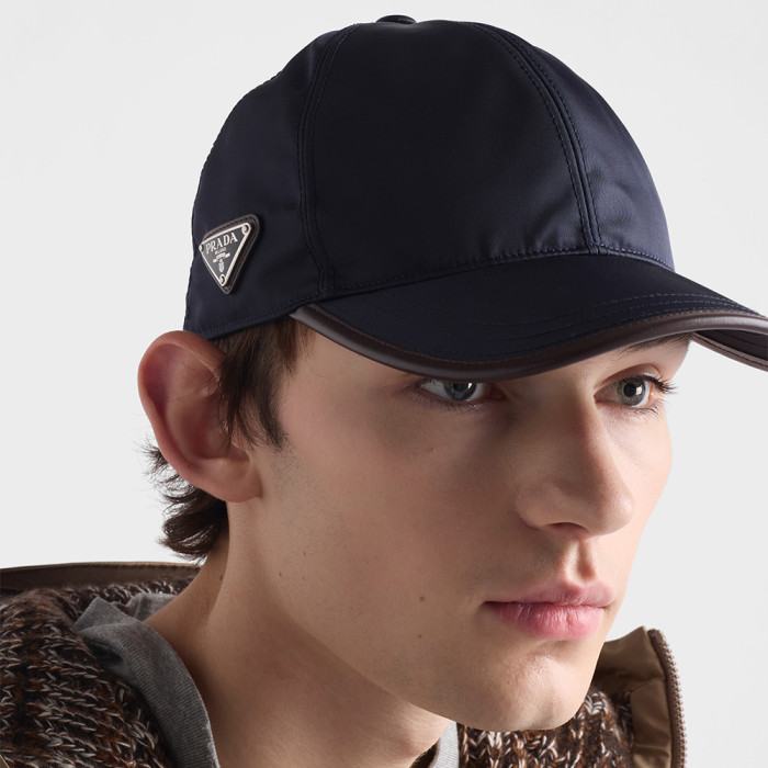 PRADA Black Prada Speedrock Re-nylon Baseball Cap #382804